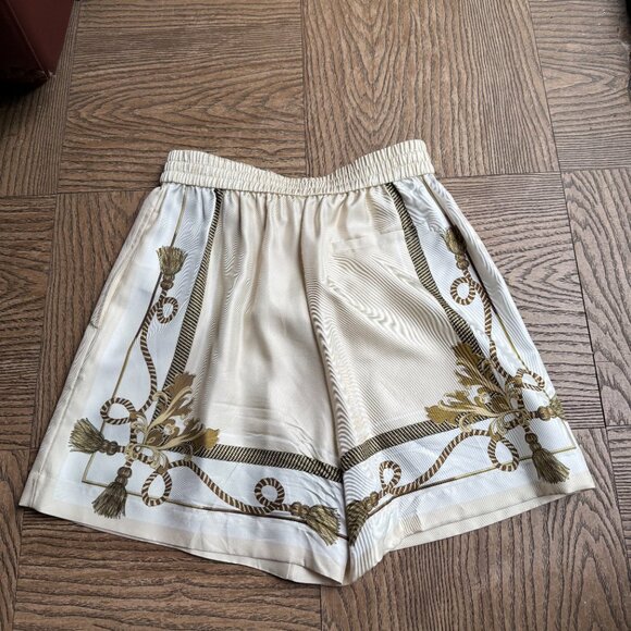 NEW Alexander Wang Baroque Print Silk Boxer Shorts - Picture 11 of 14